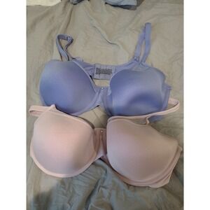Bali Lot of 2  molded lightly contoured‎ underwire bras Women SZ 42C lilac pink